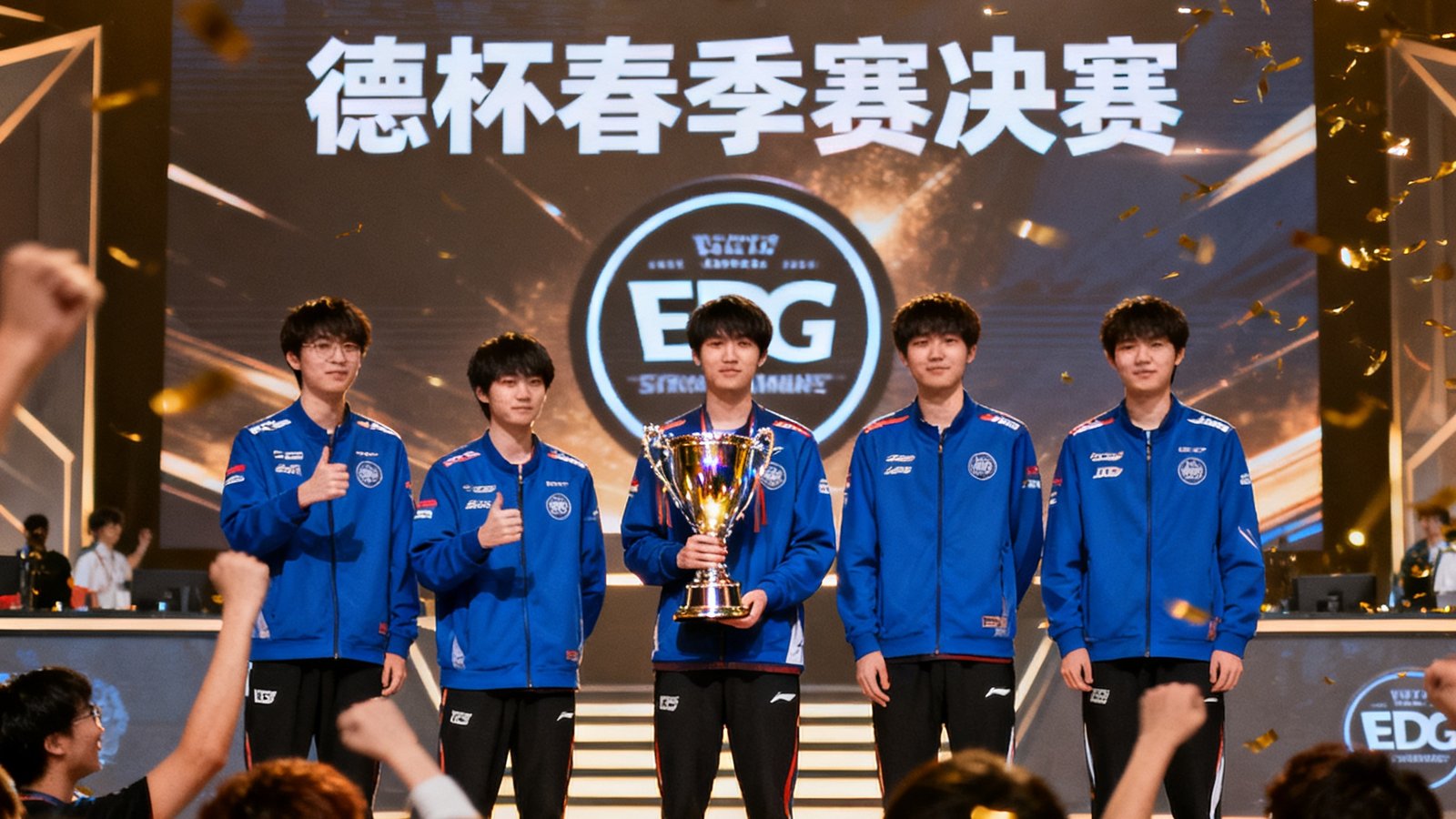 EDG在德杯春季赛决赛中零封T1夺冠，打野选手Jiejie获得MVP